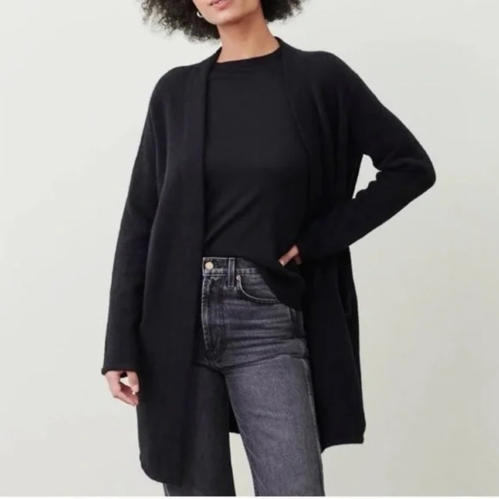 Jenni Kayne Sweater Coat Black - Size Large
